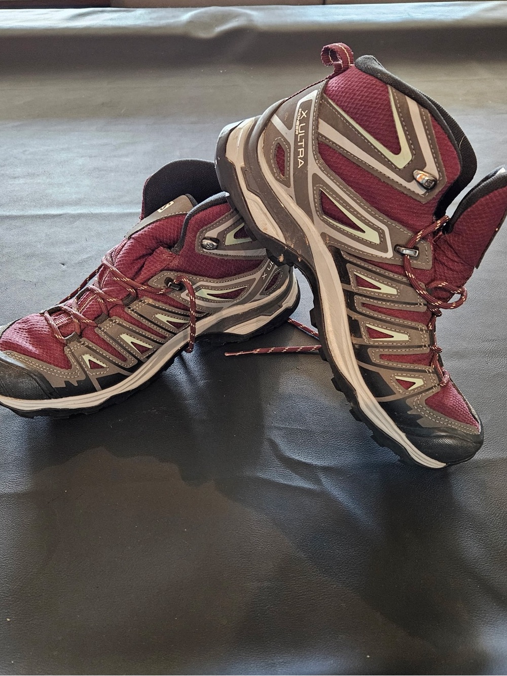 Women’s Salomon Burgundy Hiking Shoes - X Ultra Support